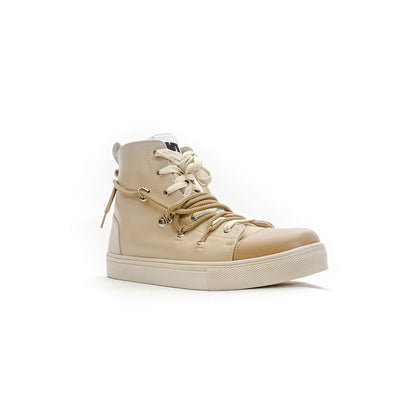 Nude and Latte Double Stripped Sneakers