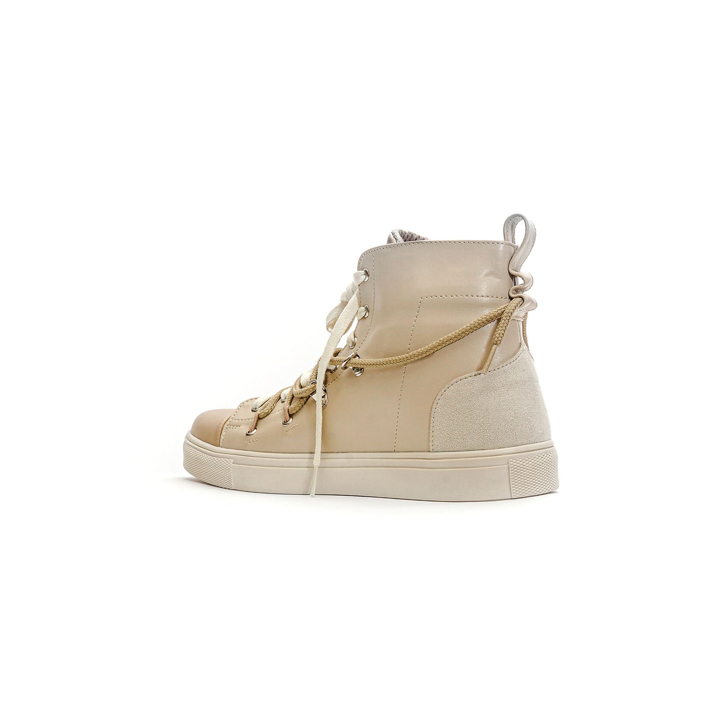 Sneakers Doble Cinta Nude y Latte