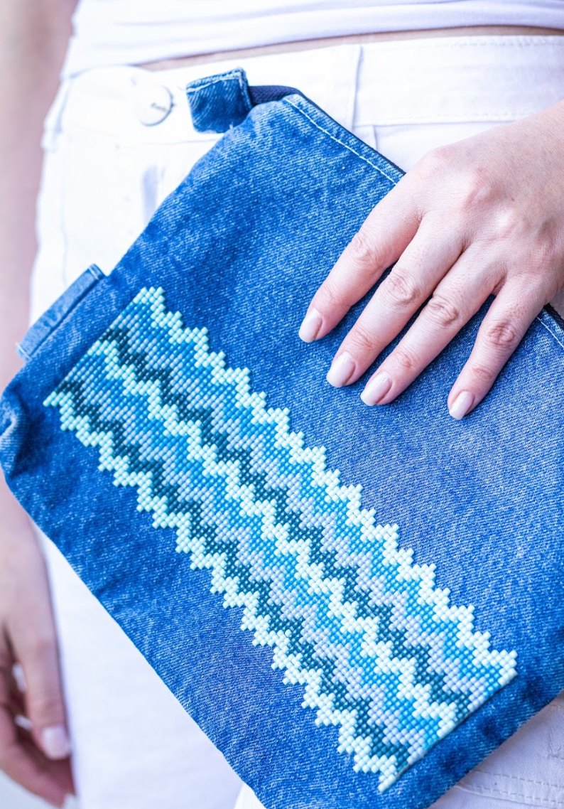 Oaxaca Clutch Azul y Naranja