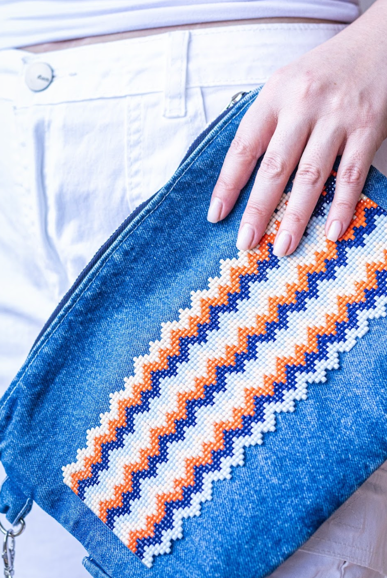 Oaxaca Clutch Azul y Naranja