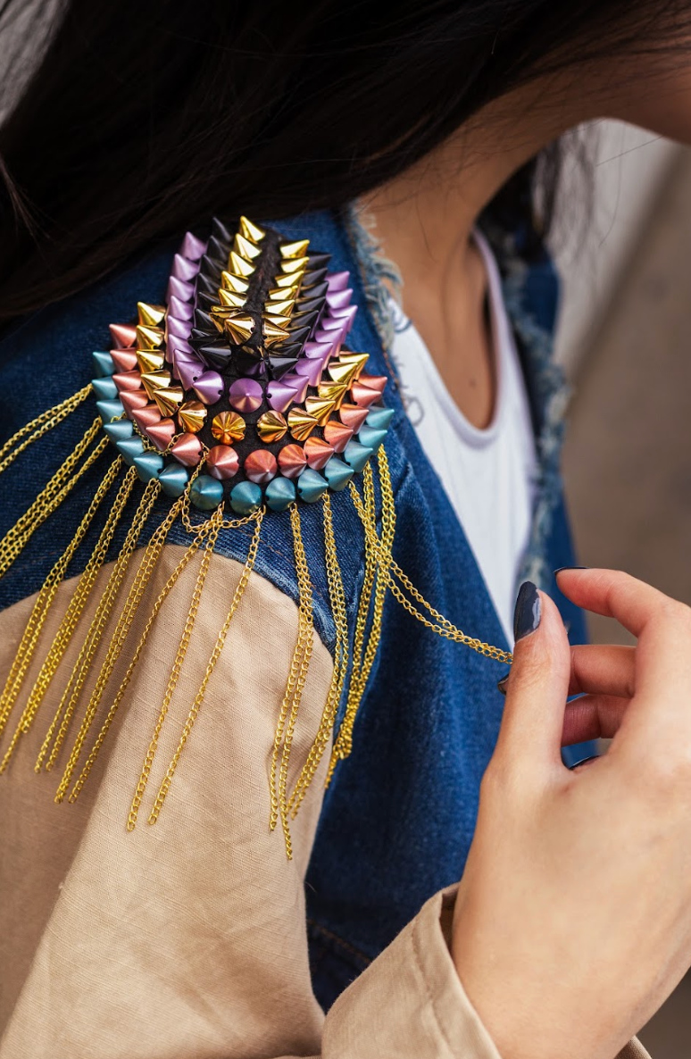 The Denim Jacket with spikes