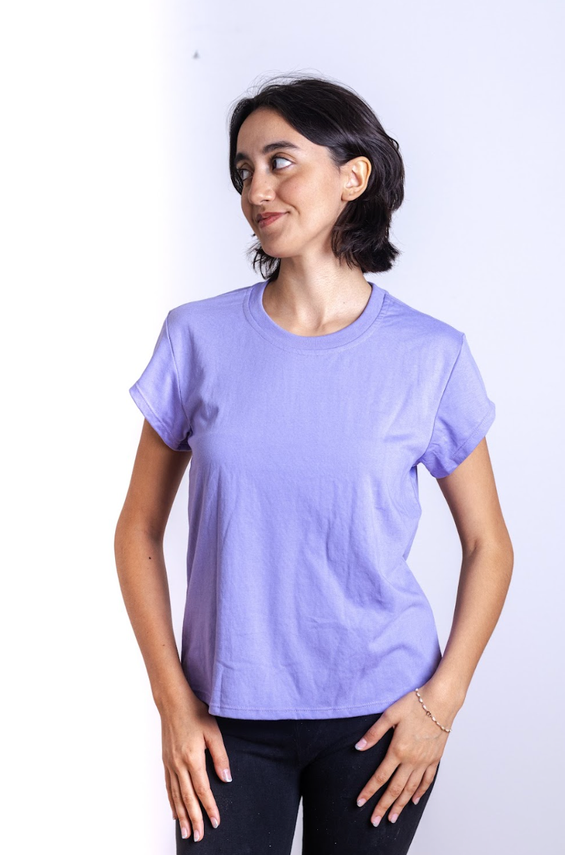 Purple Dahlia Basic T-shirt