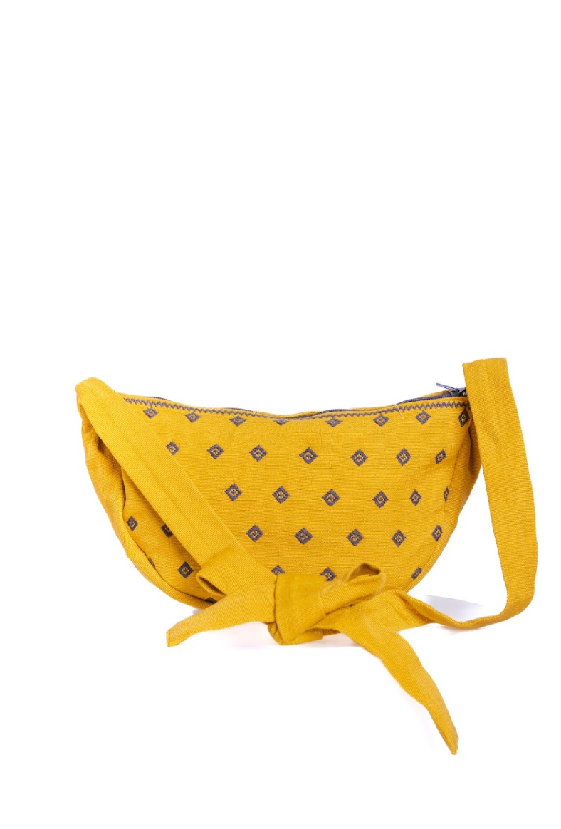 Mustard and grey fanny pack