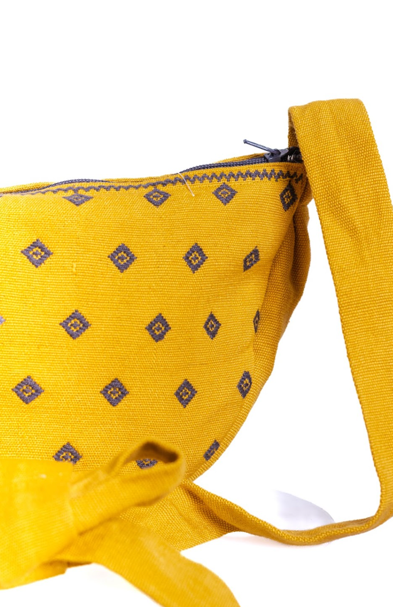 Mustard and grey fanny pack