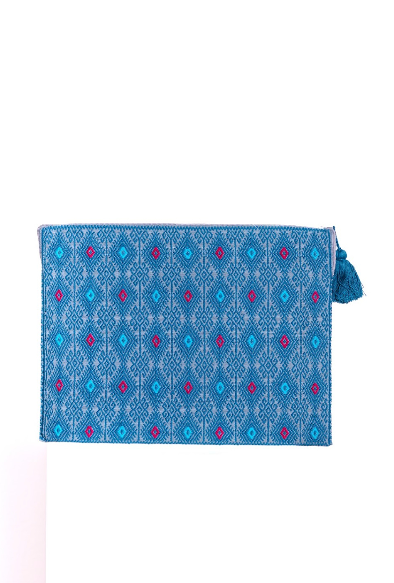 Porta laptop azul rey con gris