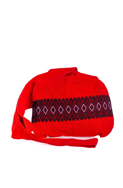 Red Long Handle Knot Bag