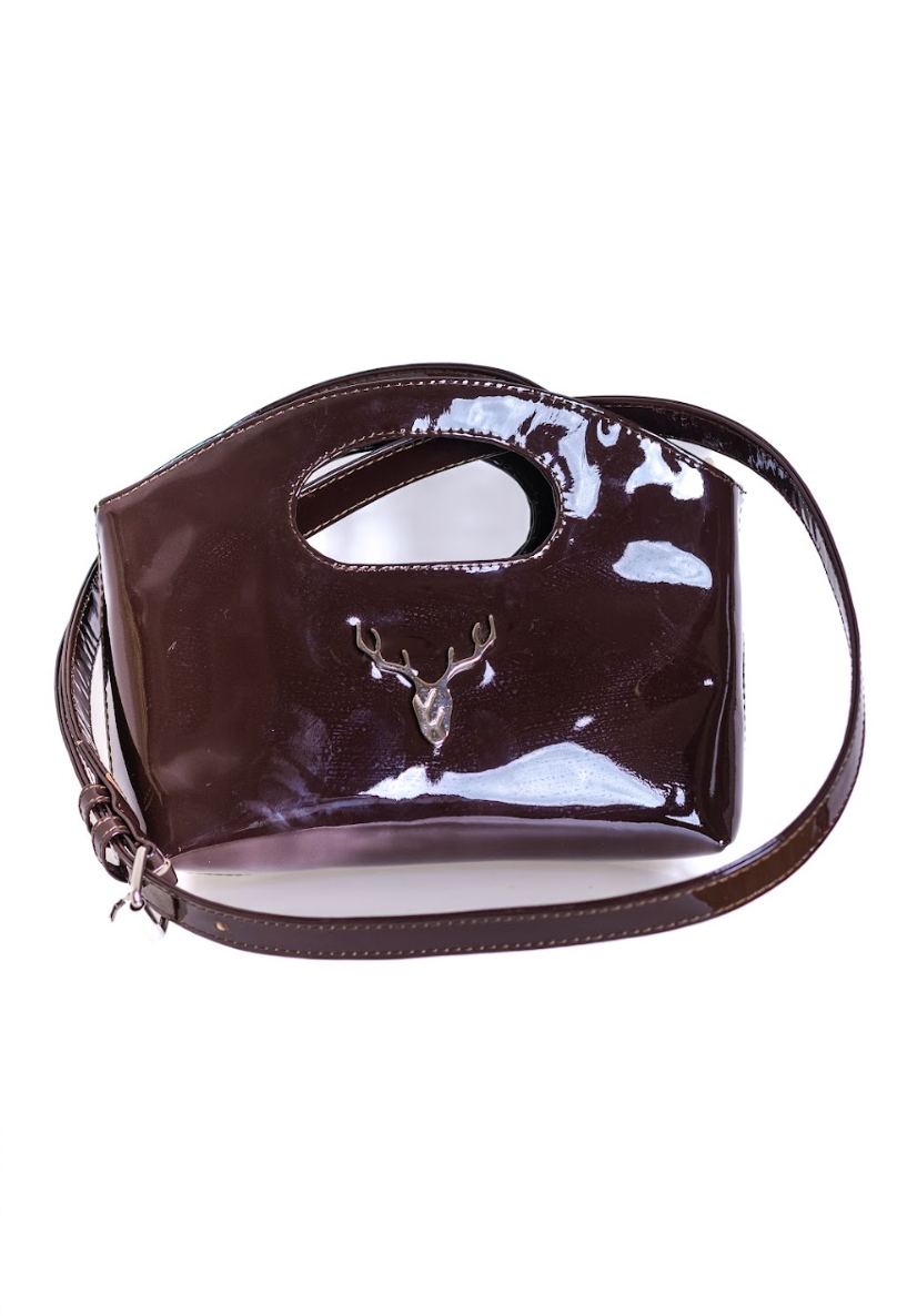 Brown Patent Leather Bag