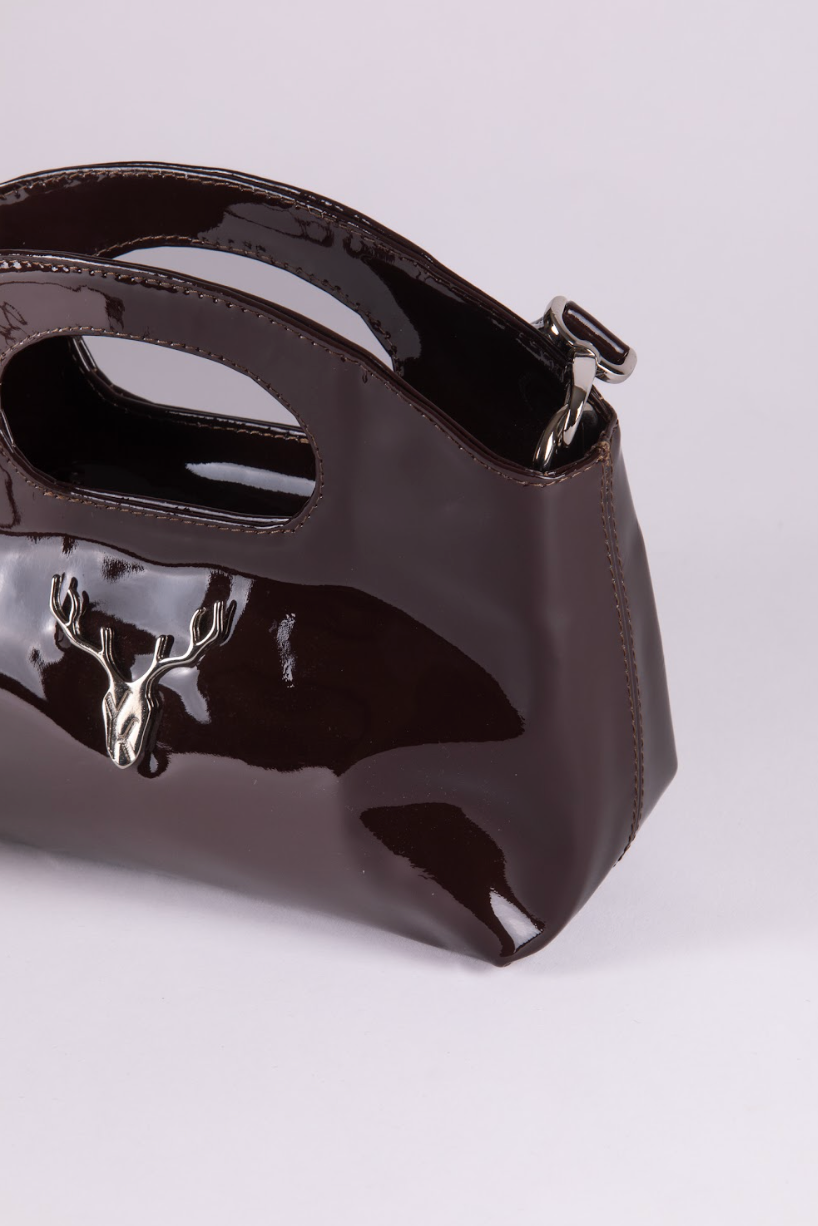 Brown Patent Leather Bag