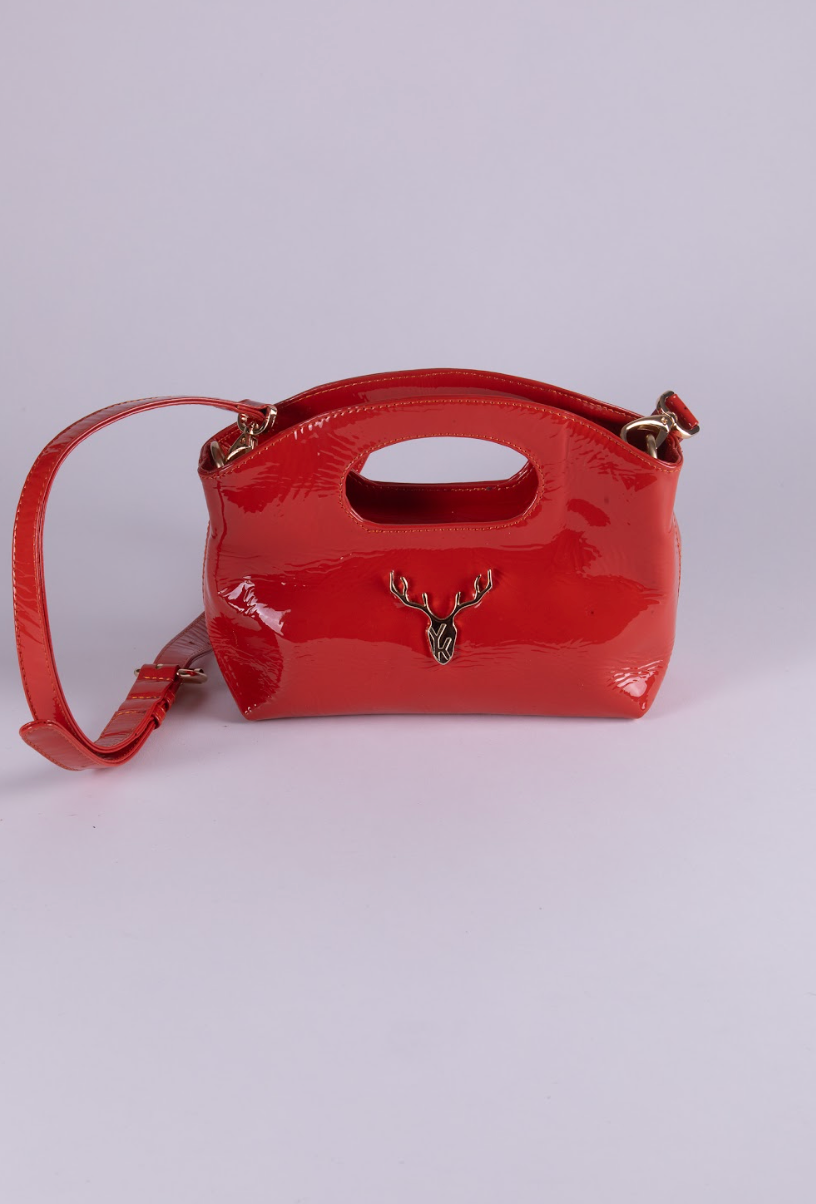 Orange Patent Leather Bag