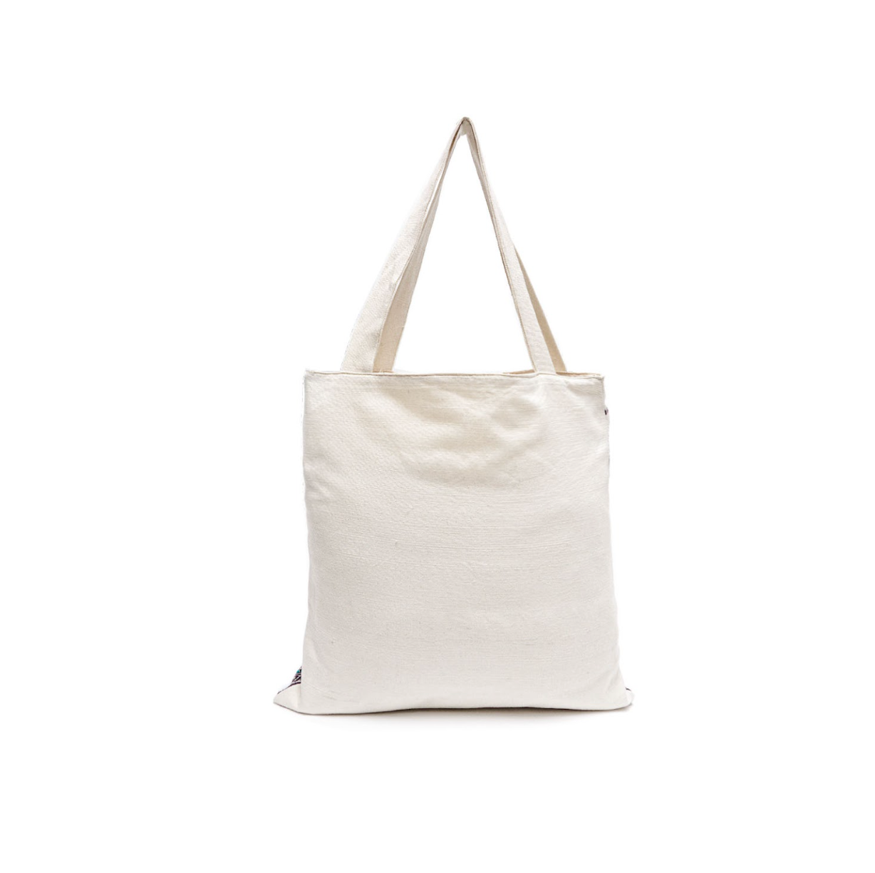 Raw tote bag with dark grey and petrol